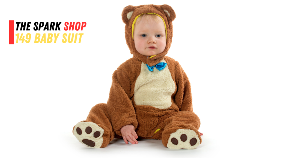 rs 149 bear design long-sleeve baby jumpsuit thespark shop